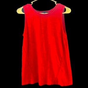 Banana Republic Size Small Red Tank with Cut Out Stitching Design